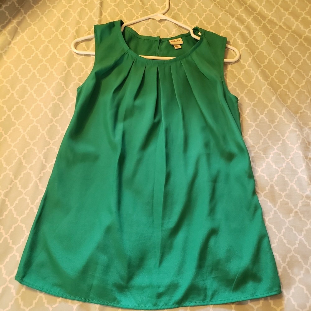 Sleeveless silk blouse